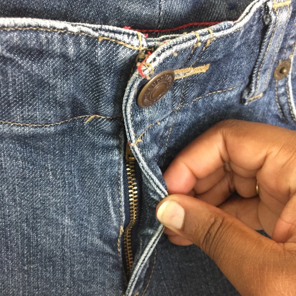 Land End Blue Chic High Rise Flare Jeans B-2 - Picture 4 of 6